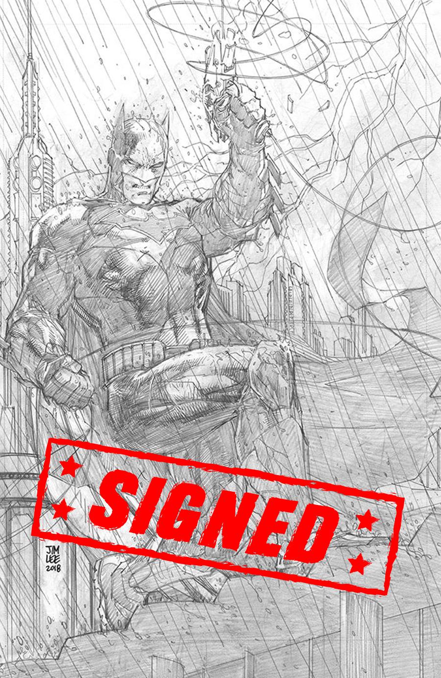 Justice League Vol 4 #1 Cover R Incentive Jim Lee Pencils Only Virgin Cover Signed By Scott Snyder