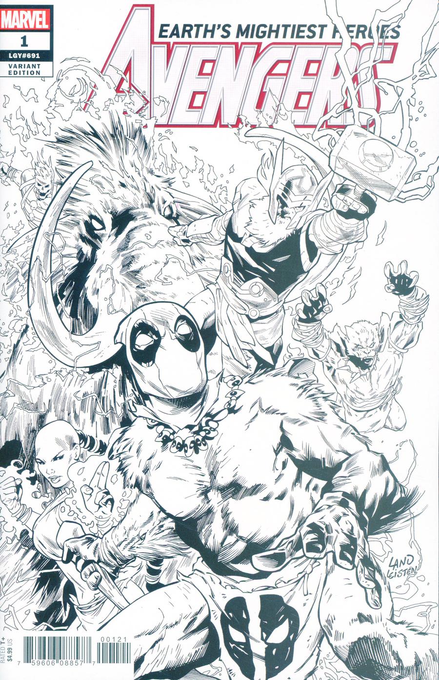 Avengers Vol 7 #1 Cover H Incentive Greg Land Party Sketch Variant Cover