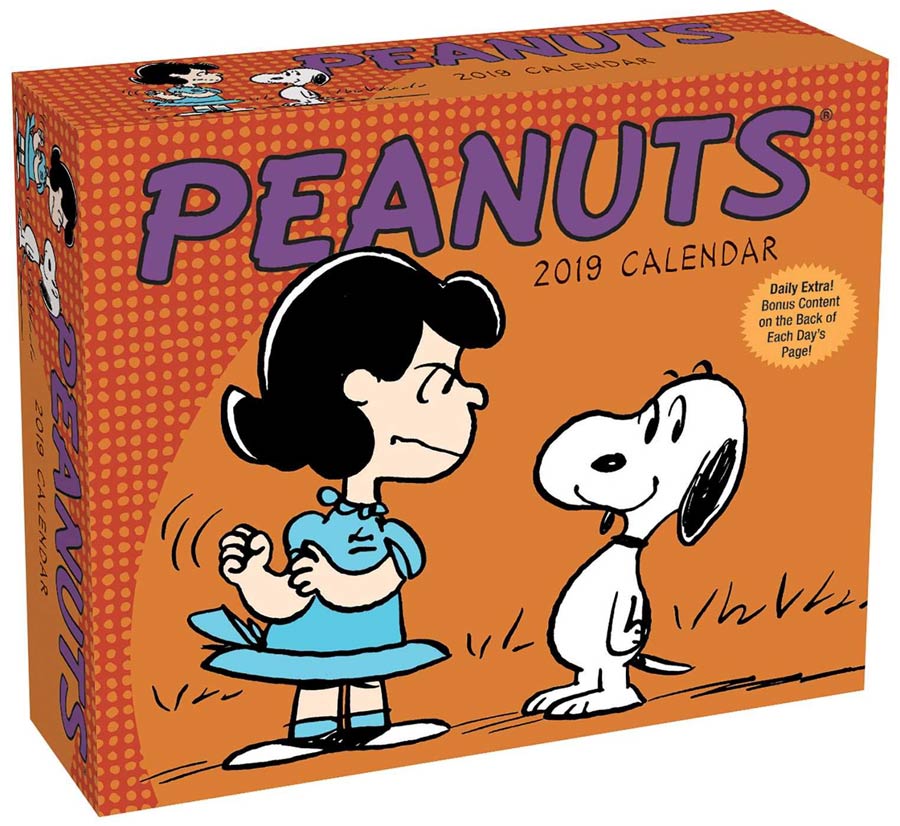 Peanuts Orange 2019 6x5-inch Page-A-Day Calendar