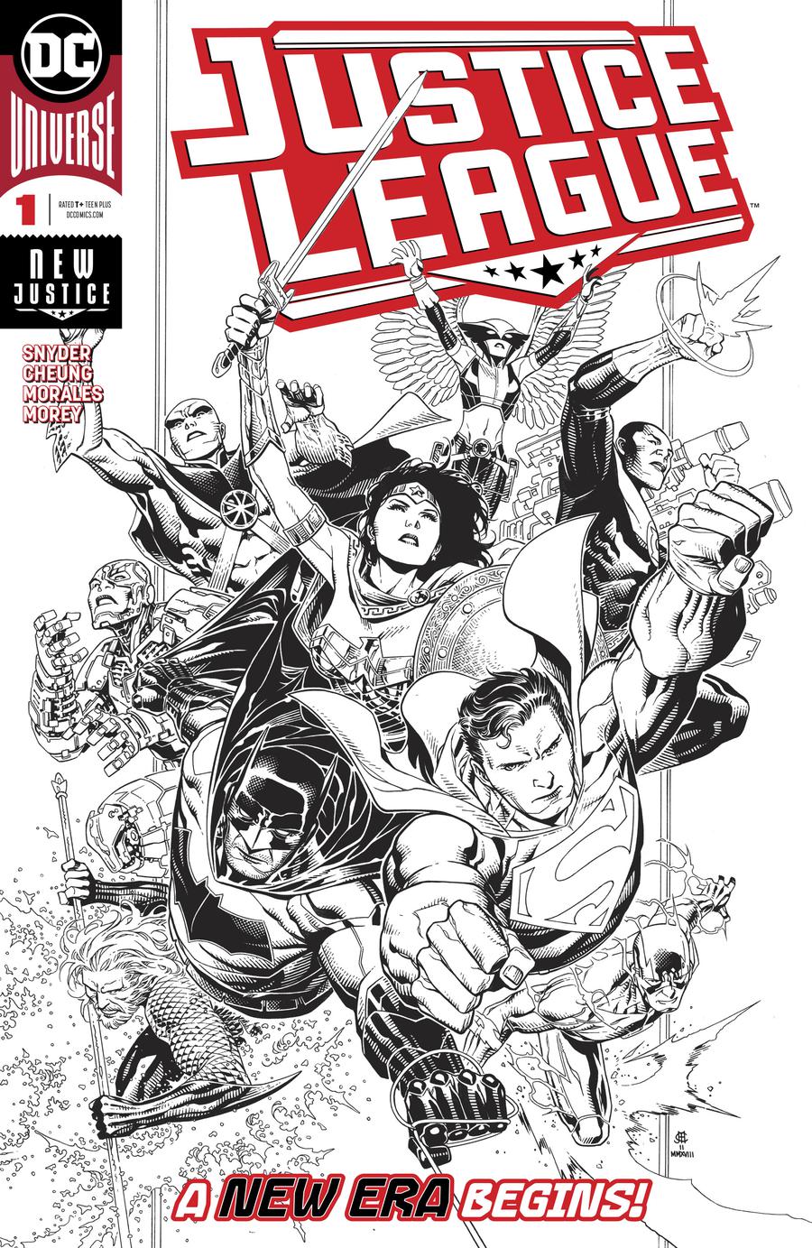 Justice League Vol 4 #1 Cover E Incentive Jim Cheung Inks Only Cover