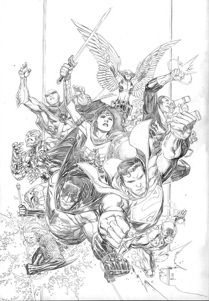 Justice League Vol 4 #1 Cover F Incentive Jim Cheung Pencils Only Cover