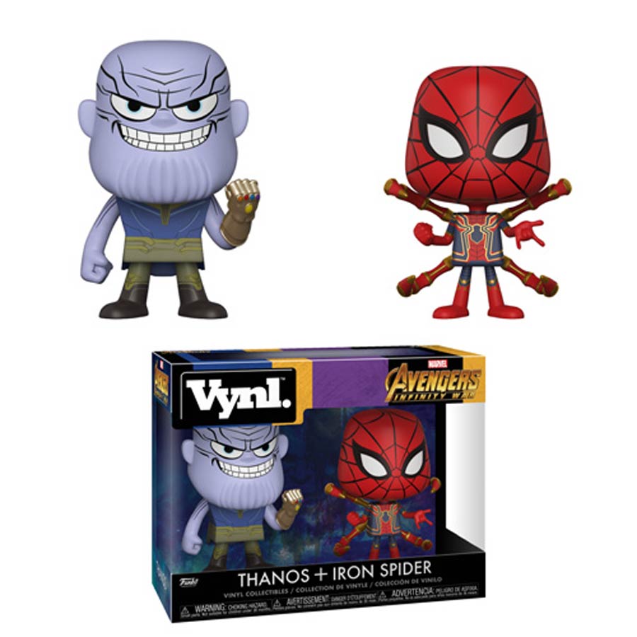 Vynl. Avengers Infinity War Thanos & Iron Spider 2-Pack Vinyl Figure