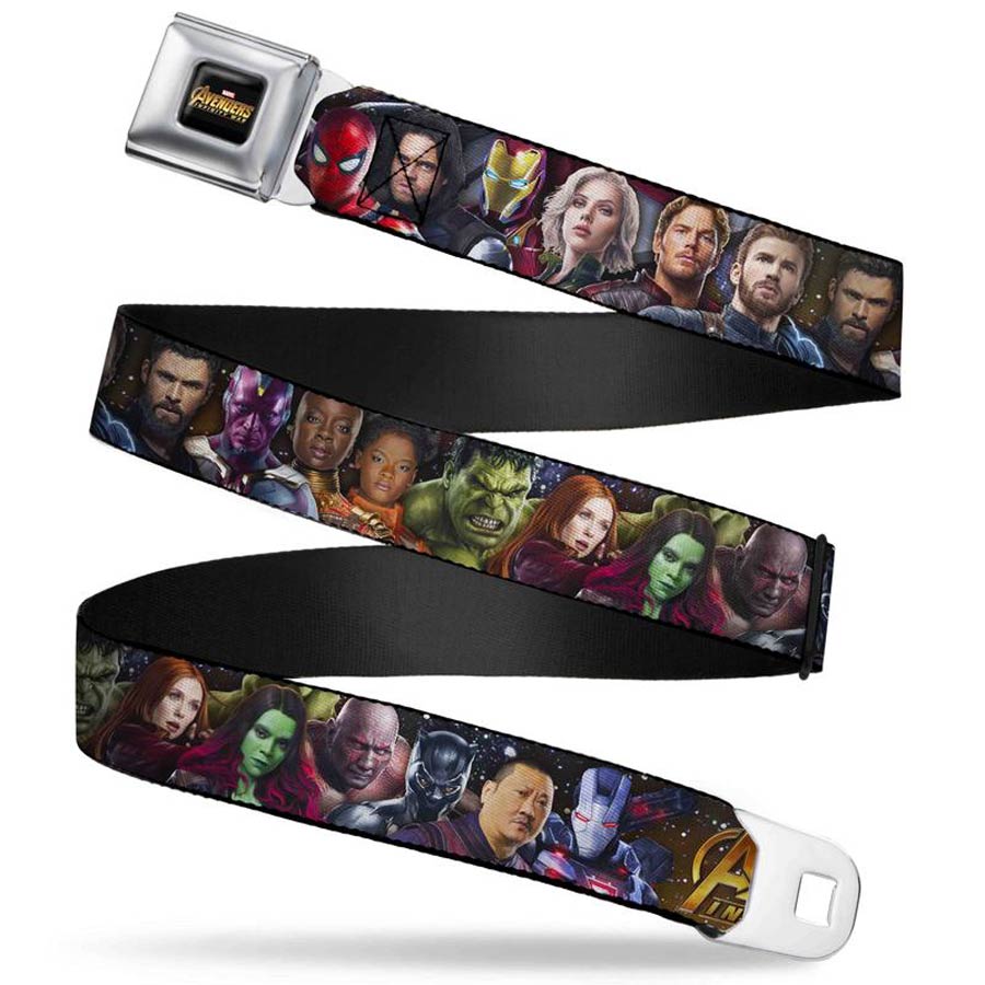 Avengers Infinity War Seatbelt Style Belt 24-38 Inches - Heroes Full Color