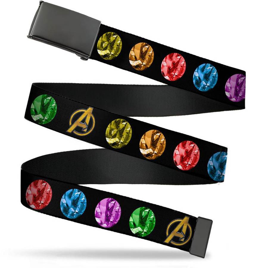 Avengers Infinity War 1.5-Inch Gloss Web Belt - Infinity Stones