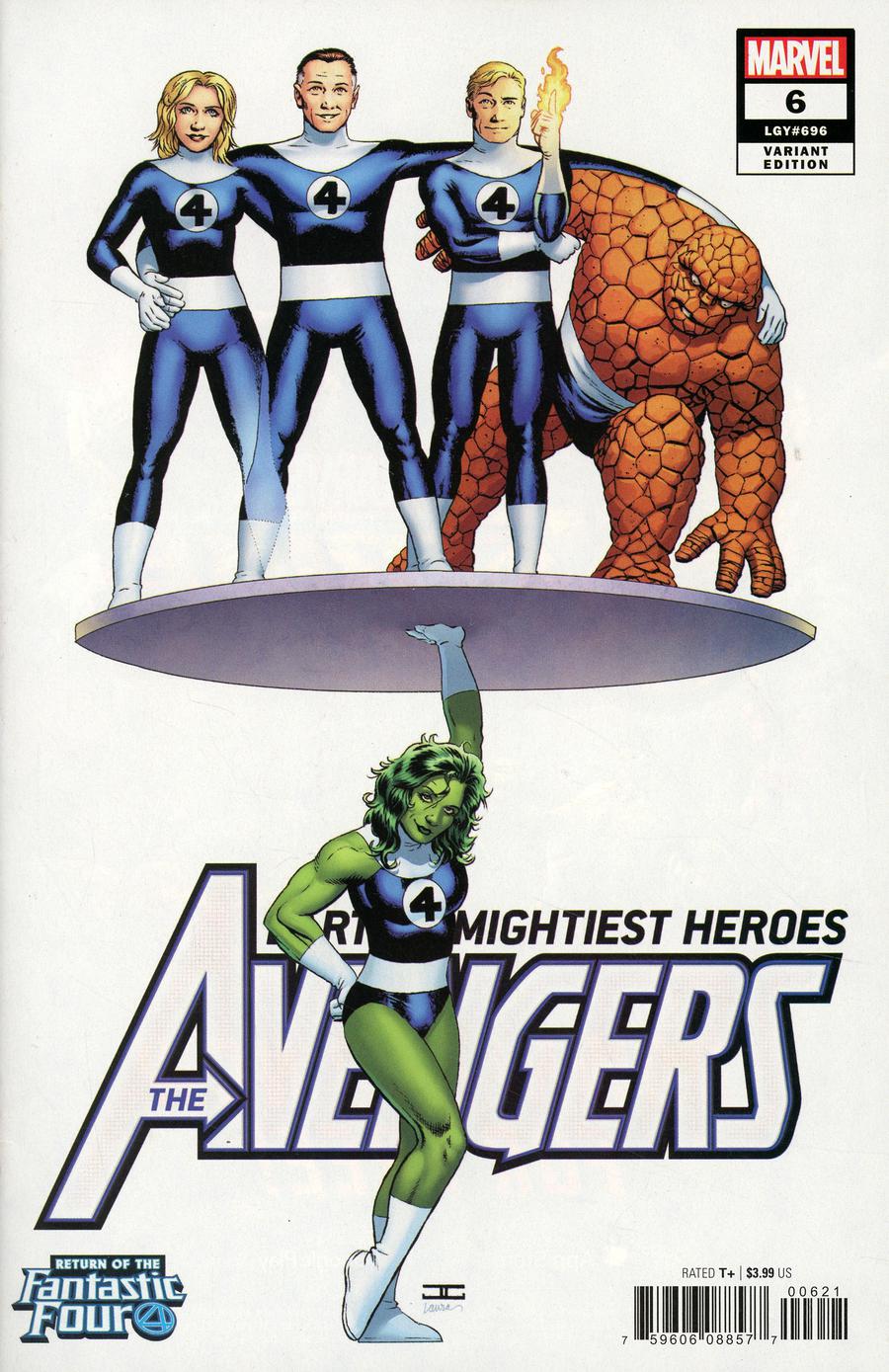 Avengers Vol 7 #6 Cover B Variant John Cassaday Return Of The Fantastic Four Cover