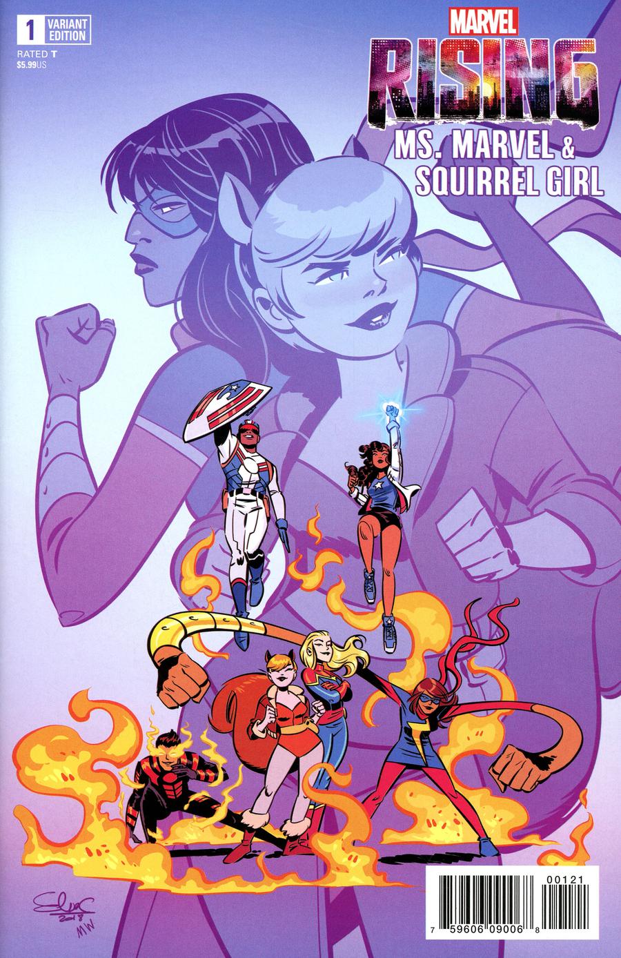 Marvel Rising Ms Marvel Squirrel Girl #1 Cover B Variant Elsa Charretier Cover