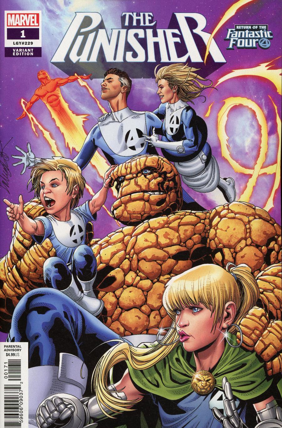 Punisher Vol 11 #1 Cover B Variant Salvador Larroca Return Of The Fantastic Four Cover