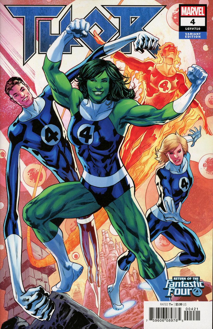 Thor Vol 5 #4 Cover B Variant Bryan Hitch Return Of The Fantastic Four Cover
