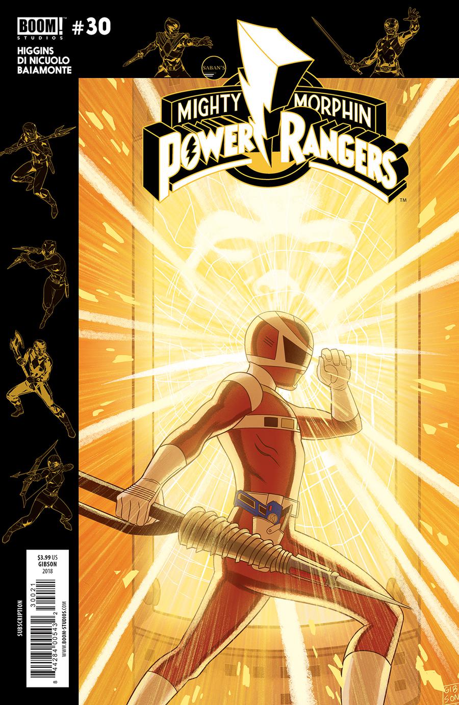 Mighty Morphin Power Rangers (BOOM Studios) #30 Cover B Variant Jordan Gibson Subscription Cover (Shattered Grid Tie-In)