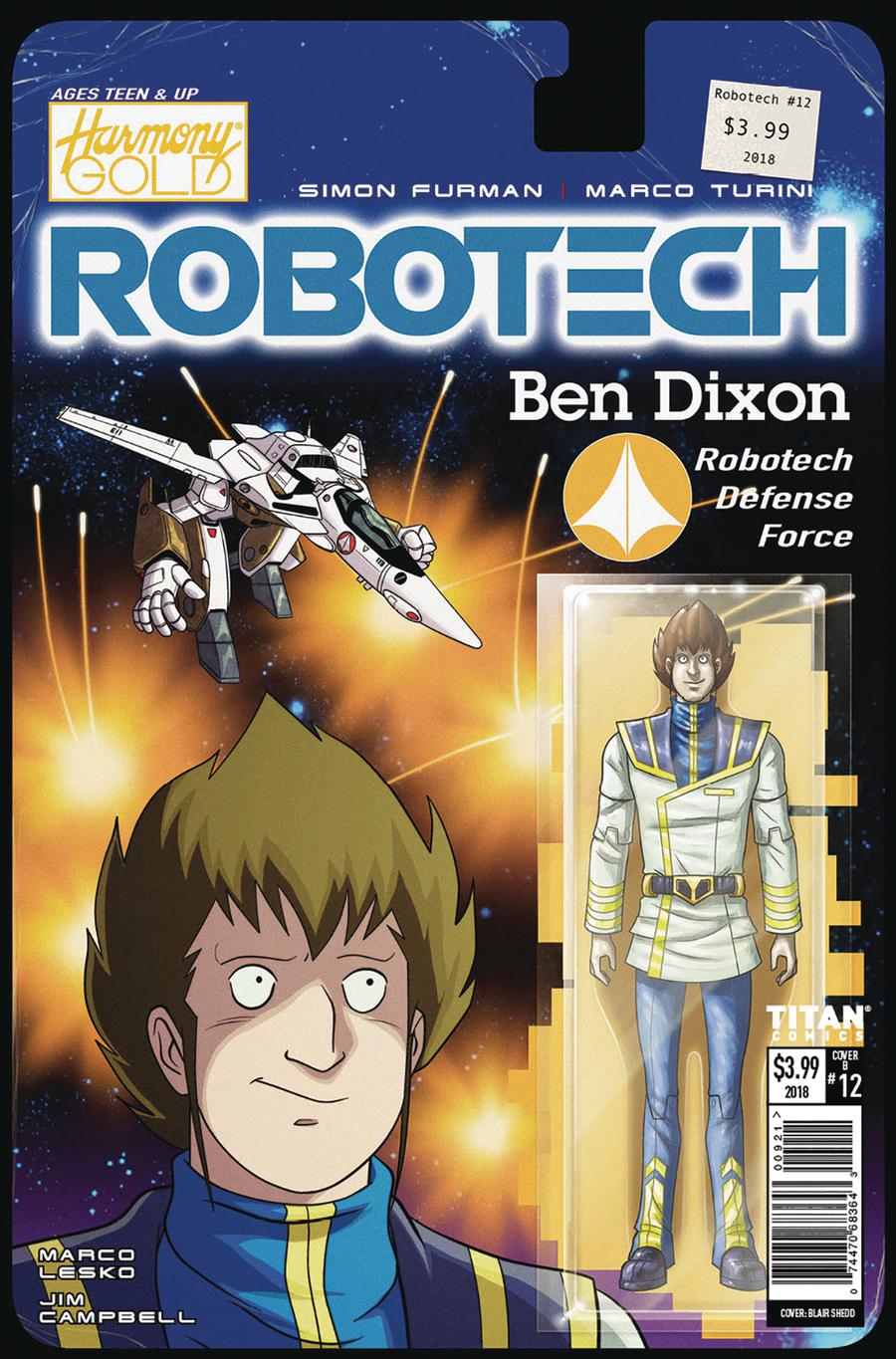 Robotech Vol 3 #12 Cover B Variant Blair Shedd Action Figure Cover