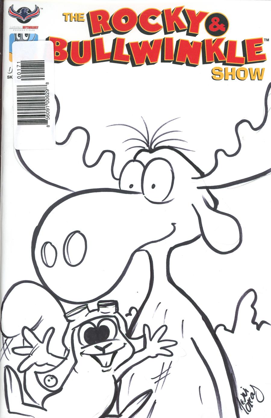 Rocky & Bullwinkle Show #1 Cover G Variant Jenni Gregory Hand-Drawn Sketch Cover