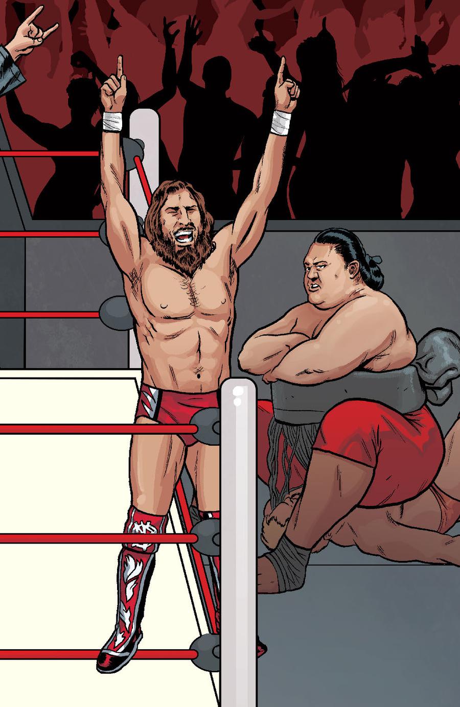 WWE #20 Cover C Variant Brent Schoonover RAW Connecting Cover