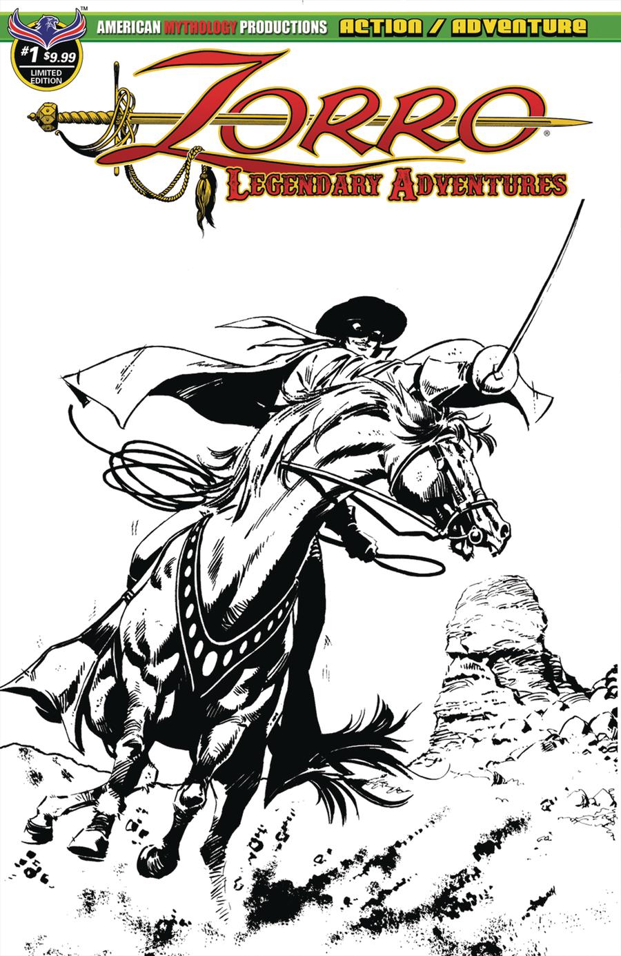 Zorro Legendary Adventures #1 Cover B Variant Francisco Cueto Blazing Blades Of Zorro Limited Edition Cover