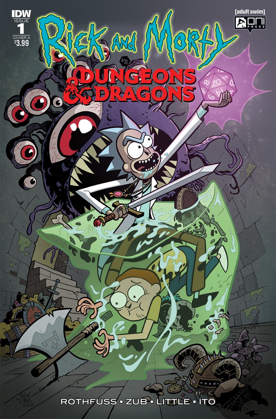 Rick And Morty vs Dungeons & Dragons #1 Cover A Regular Troy Little Cover