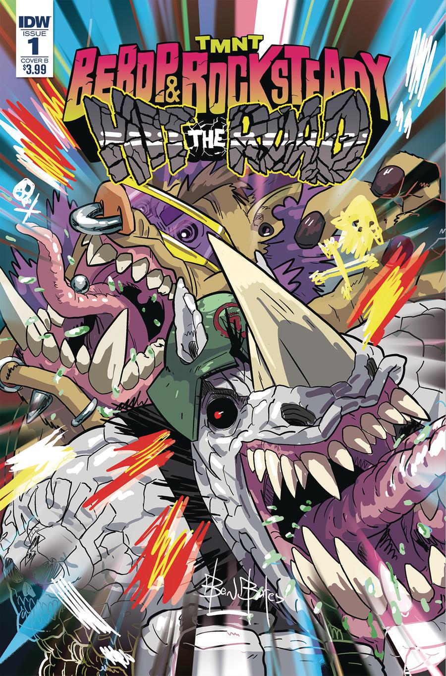 Teenage Mutant Ninja Turtles Bebop & Rocksteady Hit The Road #1 Cover B Variant Ben Bates Cover