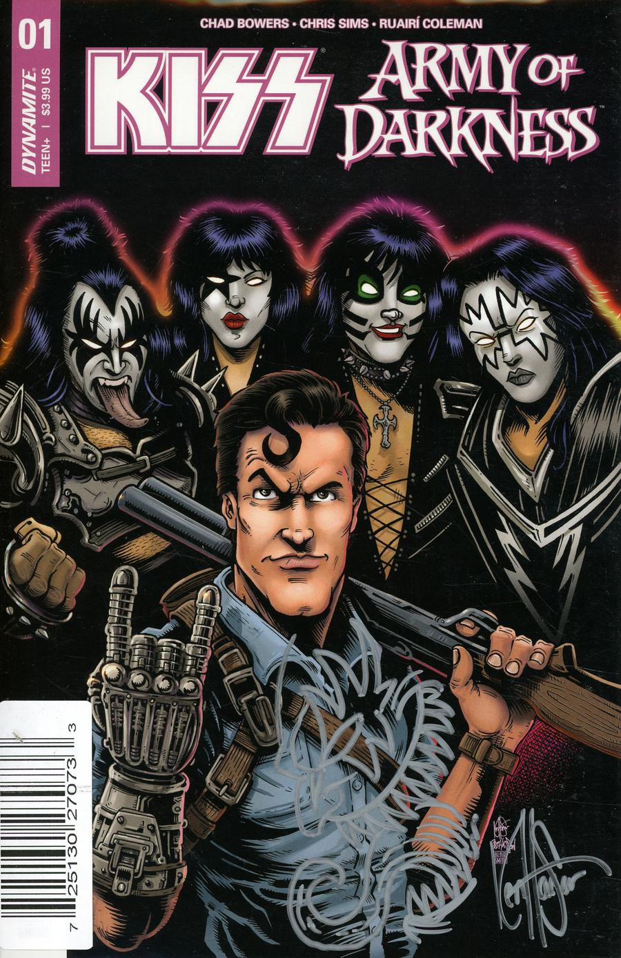 KISS Army Of Darkness #1 Cover I Ken Haeser Demon Head Original Remarked Sketch Edition