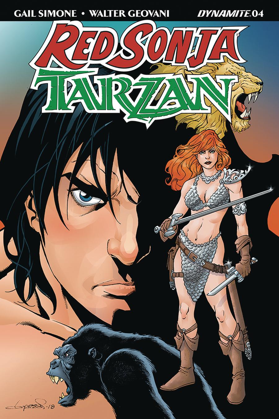 Red Sonja Tarzan #4 Cover A Regular Aaron Lopresti Cover