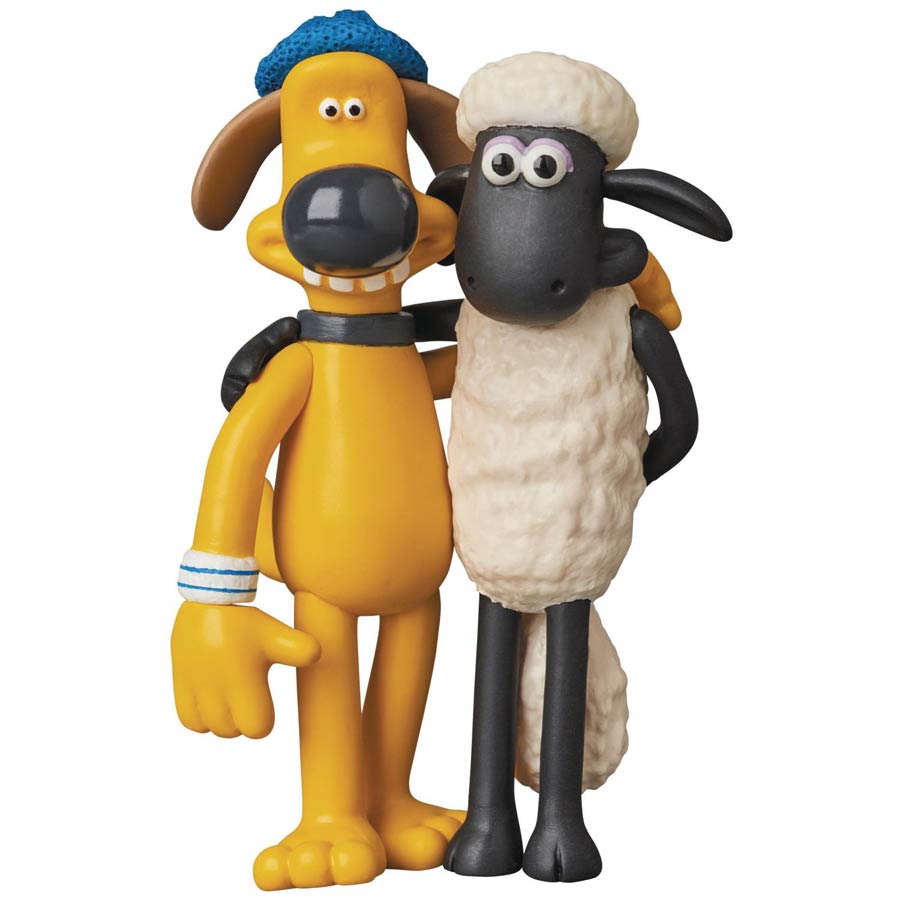 Aardman Animations Series 2 Ultra Detail Figure - Shaun The Sheep & Bitzer The Dog