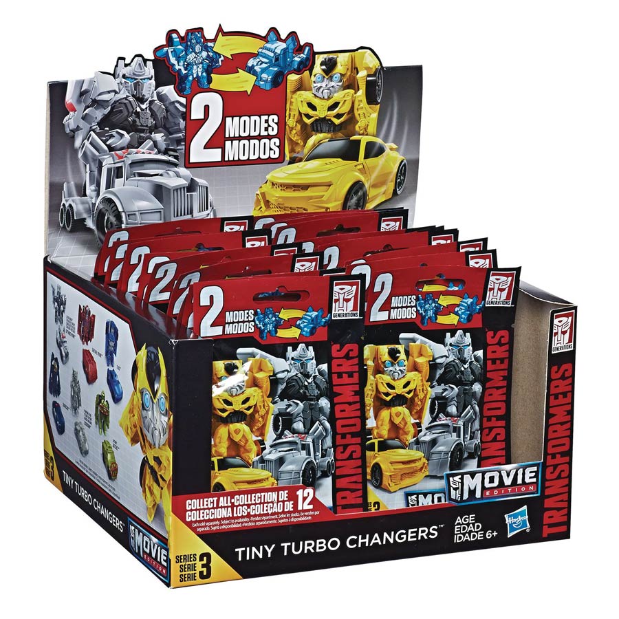 Transformers Movie Edition Tiny Turbo Changes Blind Mystery Box Display 201801