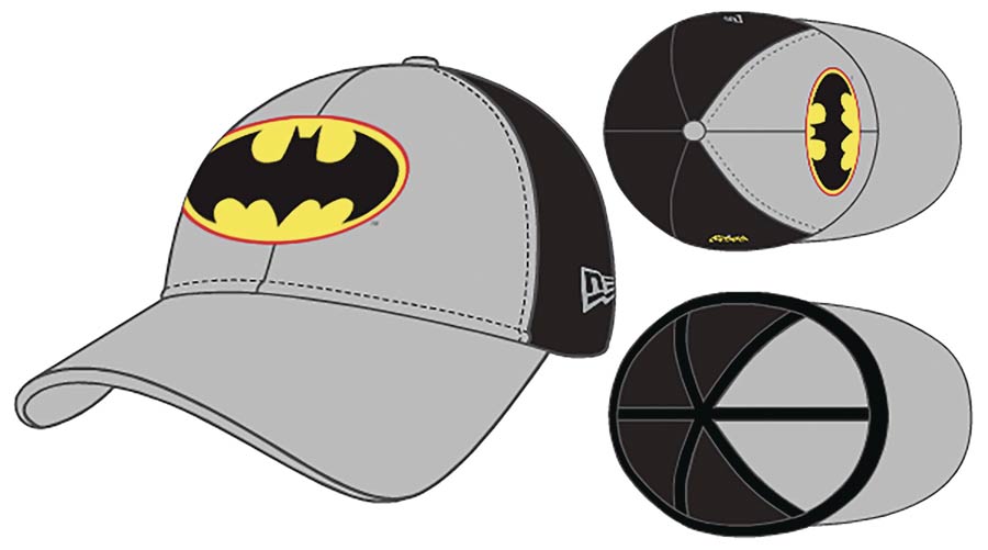 Batman Gray & Black 2-Tone Previews Exclusive 3930 Flex Fit Cap