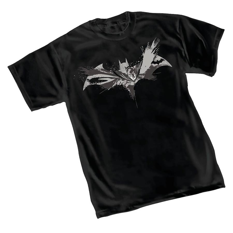 Batman B&W Symbol T-Shirt Large