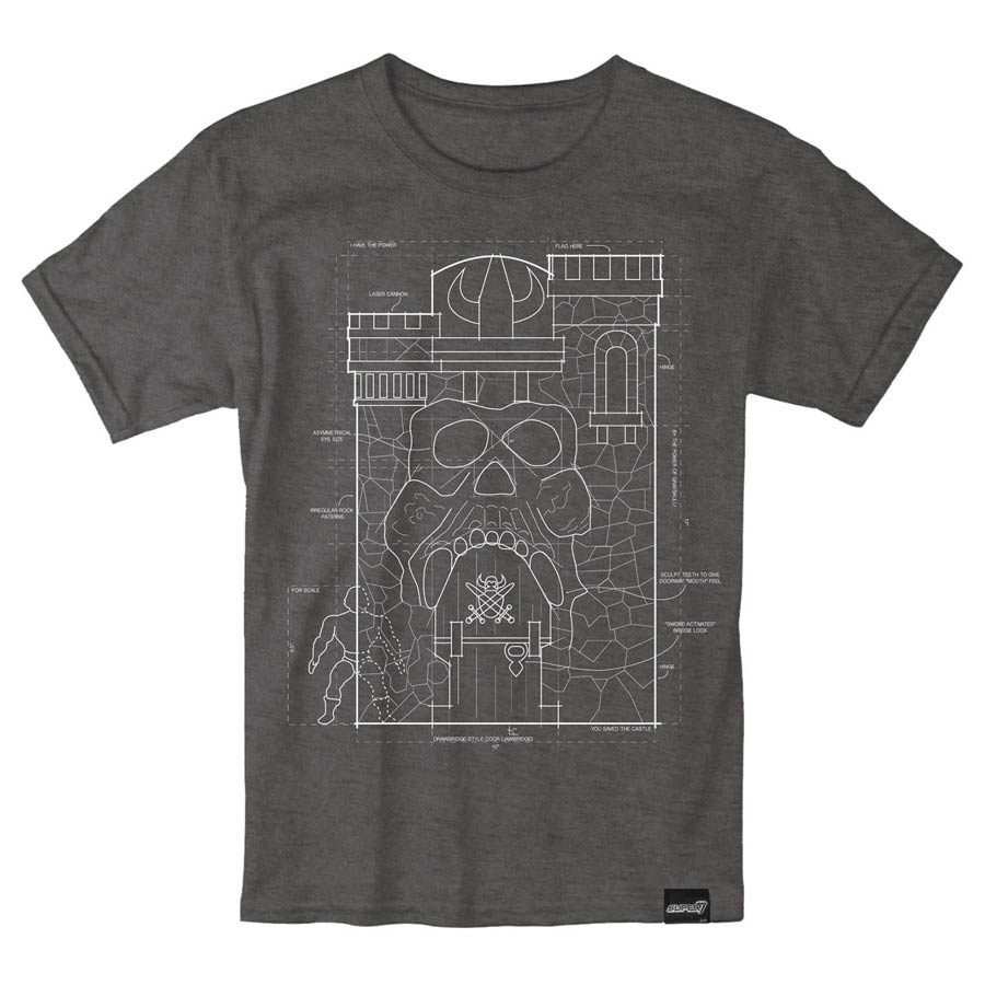 Masters Of The Universe Castle Greyskull Blueprint T-Shirt Large