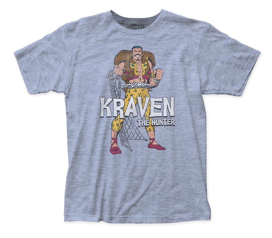 Spider-Man Kraven The Hunter Previews Exclusive Heather Blue T-Shirt Large