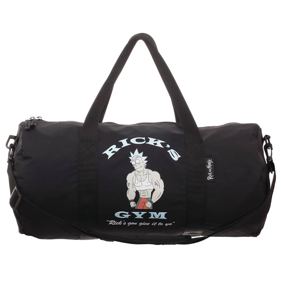Rick And Morty Ricks Gym Black Duffle Bag