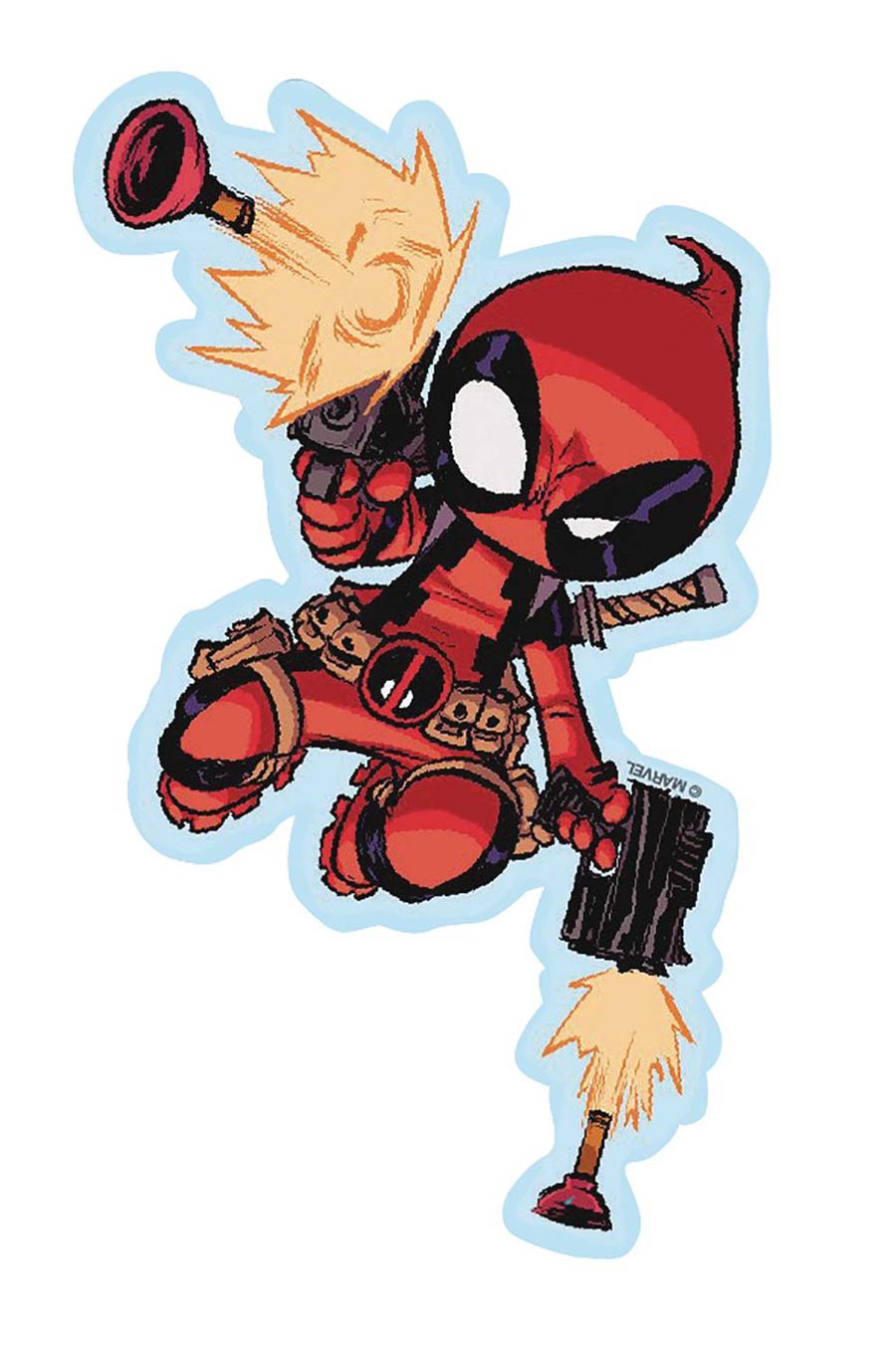 Marvel Heroes Deadpool Vinyl Decal - Skottie Young