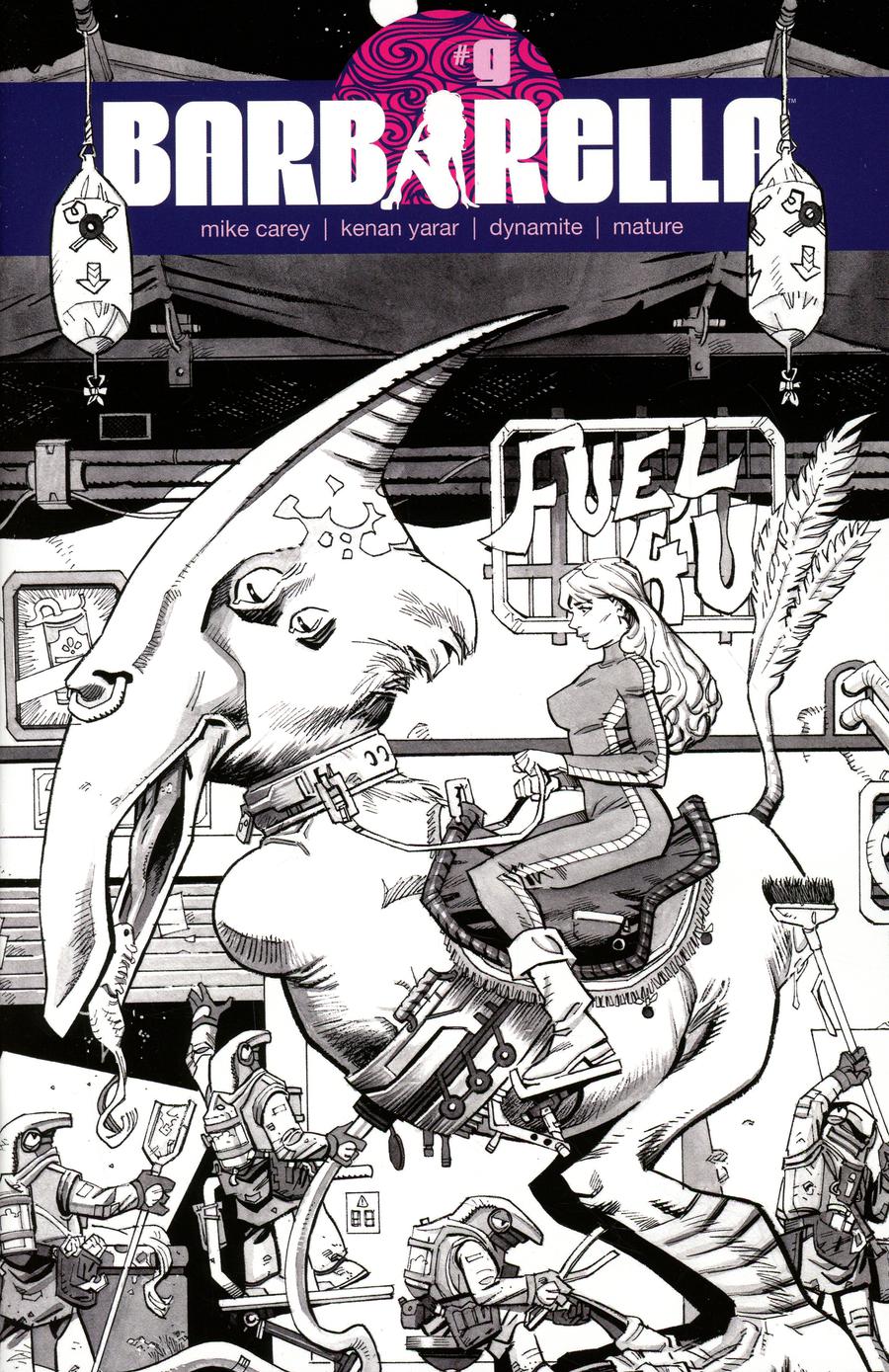 Barbarella #9 Cover F Incentive Eoin Marron Black & White Cover