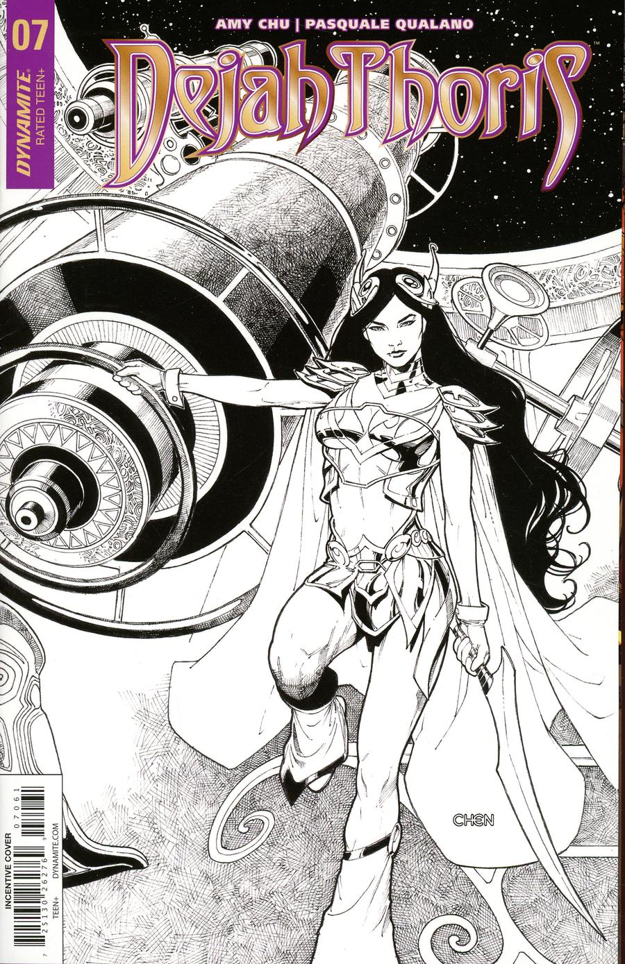 Dejah Thoris Vol 2 #7 Cover F Incentive Sean Chen Black & White Cover