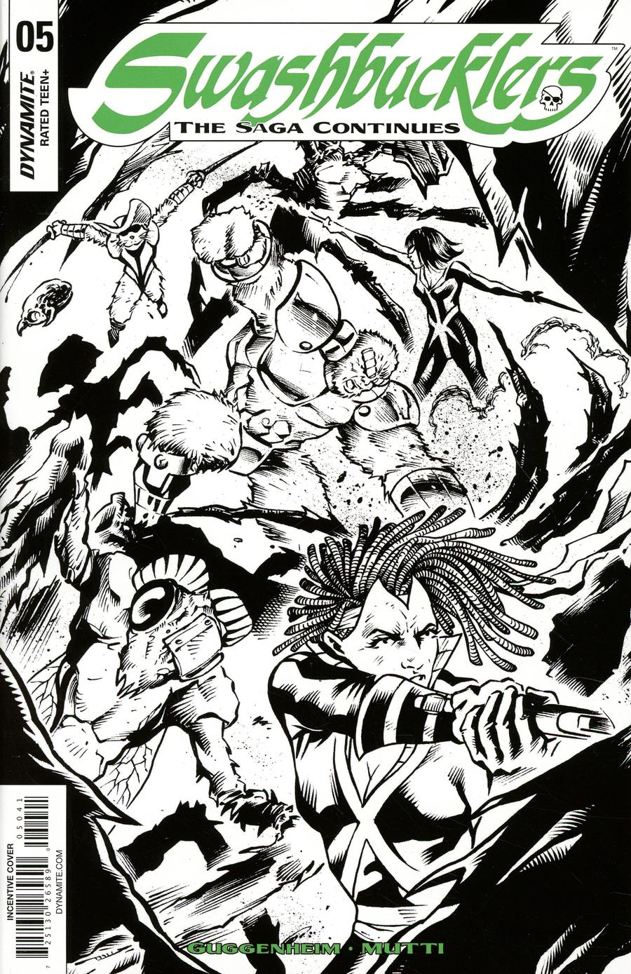 Swashbucklers Saga Continues #5 Cover D Incentive Andrea Mutti Black & White Cover