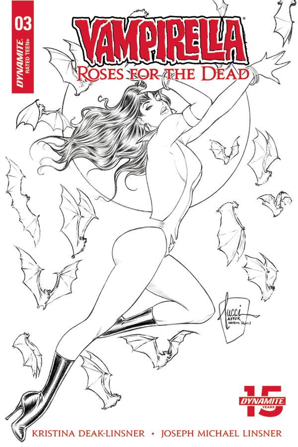 Vampirella Roses For The Dead #3 Cover C Incentive Billy Tucci Black & White Cover