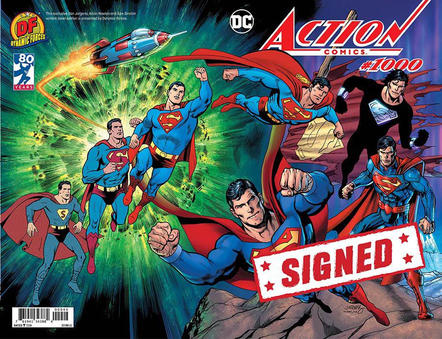 Action Comics Vol 2 #1000 Cover Z-F DF Exclusive Dan Jurgens Wraparound Variant Cover Signed By Kevin Nowlan