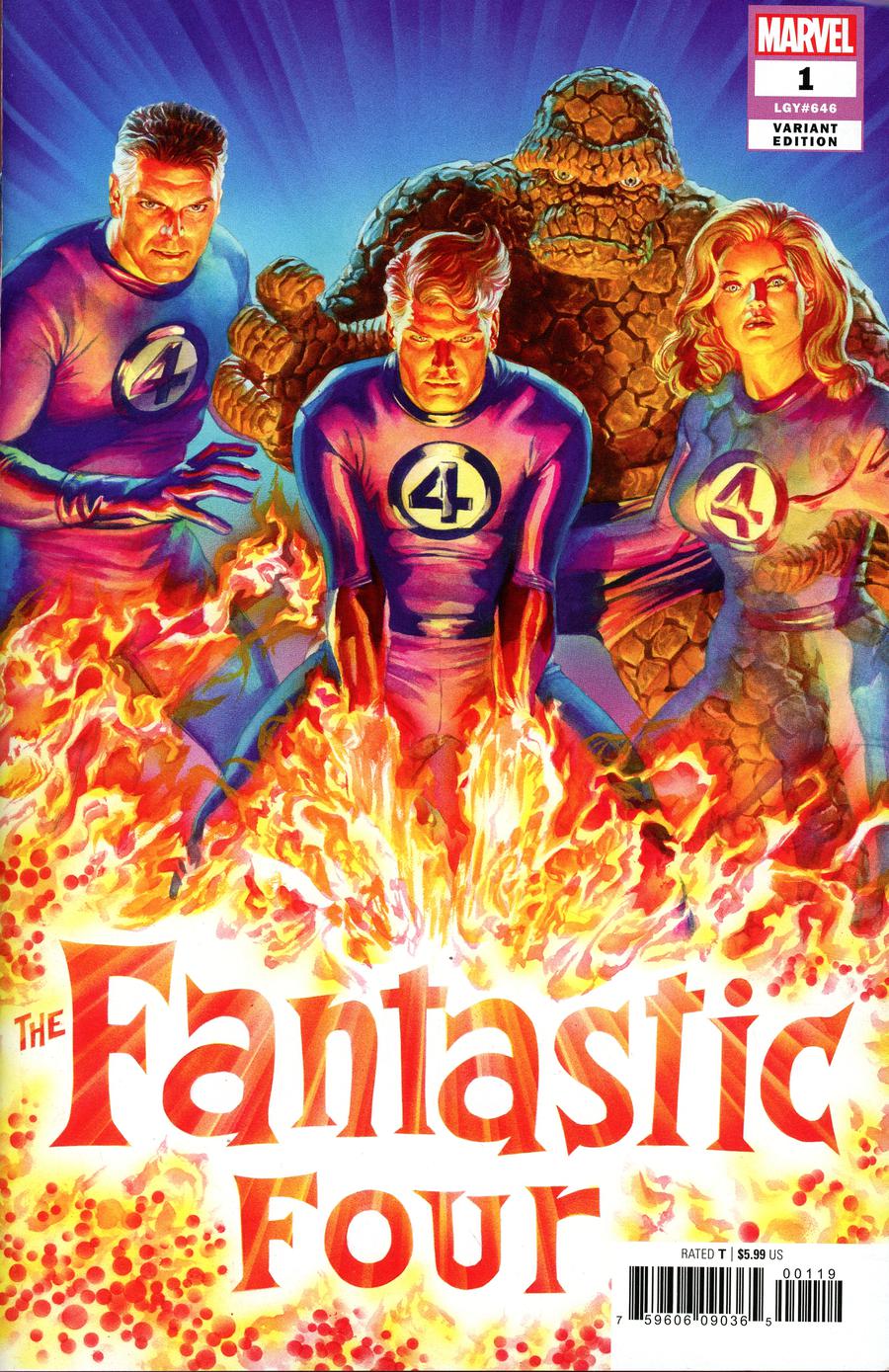 Fantastic Four Vol 6 #1 Cover V Incentive Alex Ross Variant Cover
