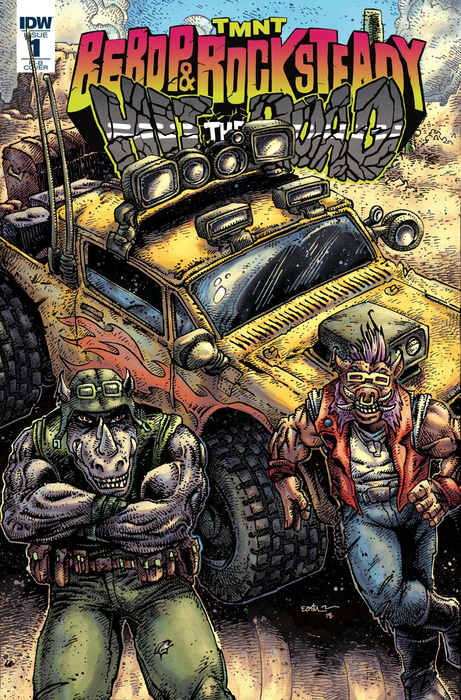 Teenage Mutant Ninja Turtles Bebop & Rocksteady Hit The Road #1 Cover D Incentive Kevin Eastman Variant Cover