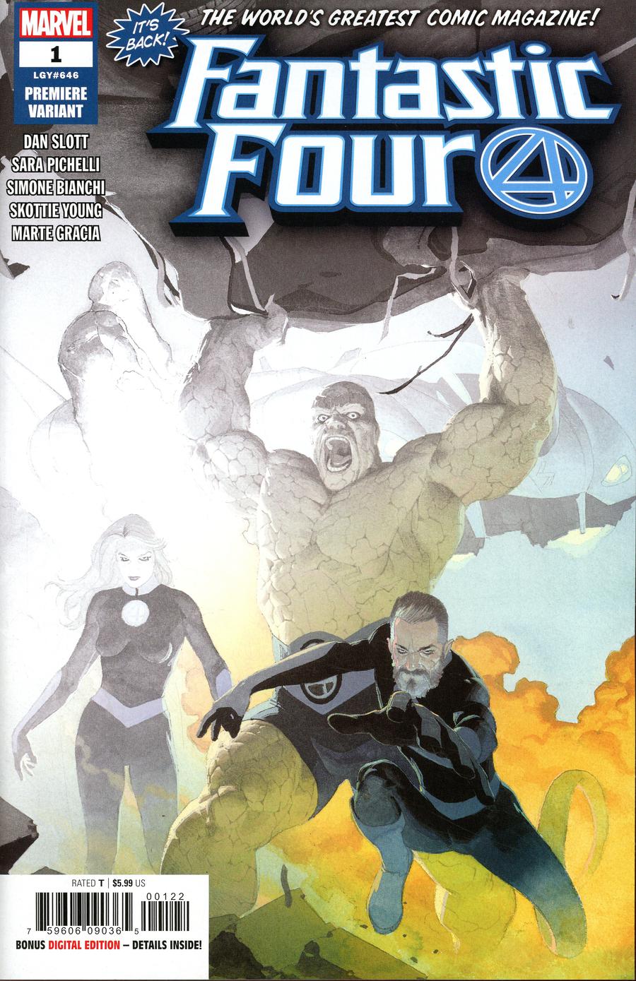 Fantastic Four Vol 6 #1 Cover Z-A Incentive Esad Ribic Premiere Variant Cover