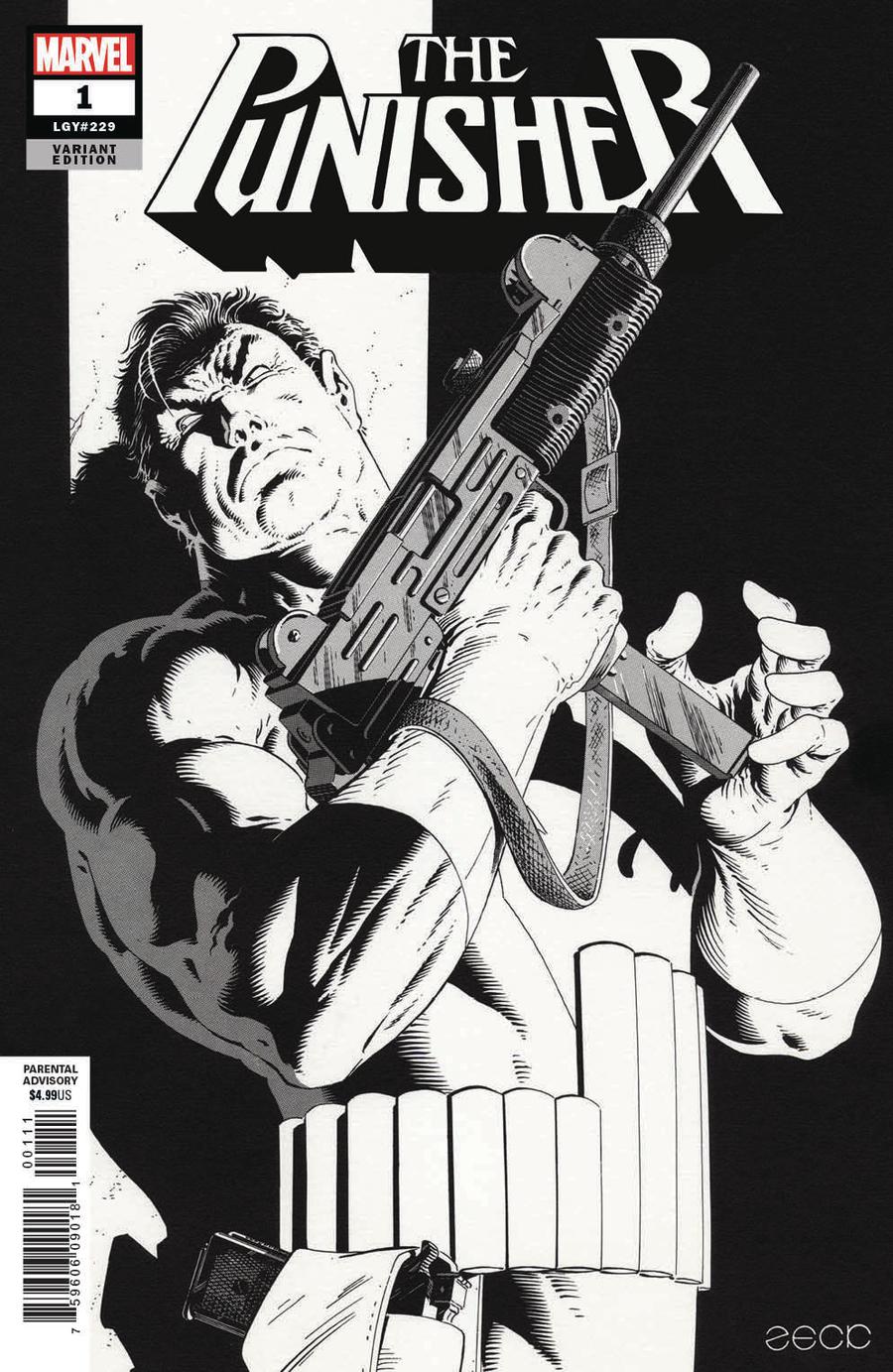 Punisher Vol 11 #1 Cover G Incentive Mike Zeck Hidden Gem Sketch Variant Cover