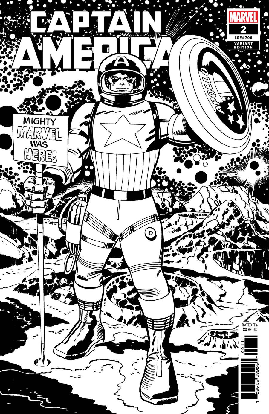 Captain America Vol 9 #2 Cover E Incentive Jack Kirby Remastered Sketch Variant Cover