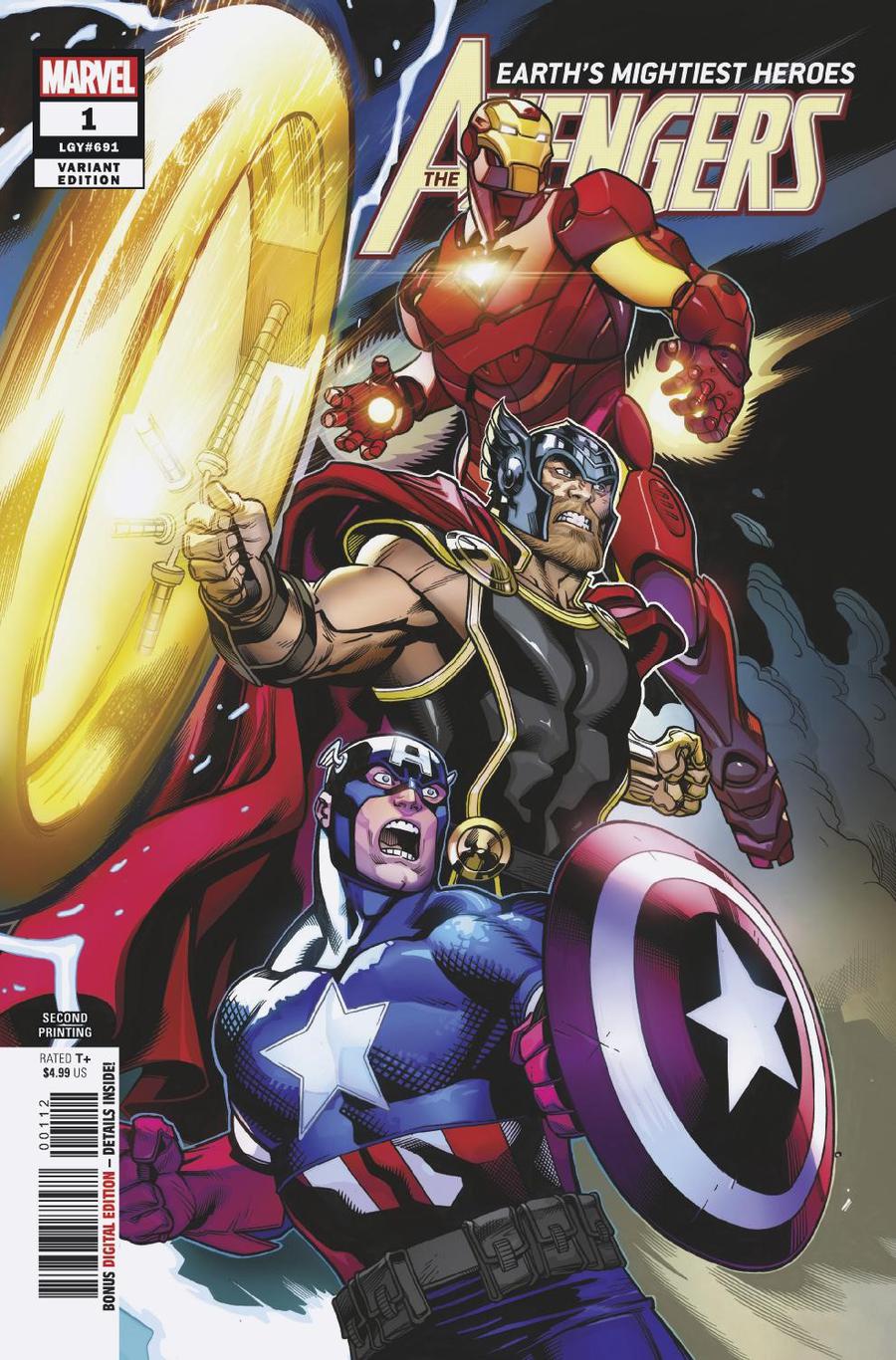 Avengers Vol 7 #1 Cover J 2nd Ptg Variant Ed McGuinness Cover