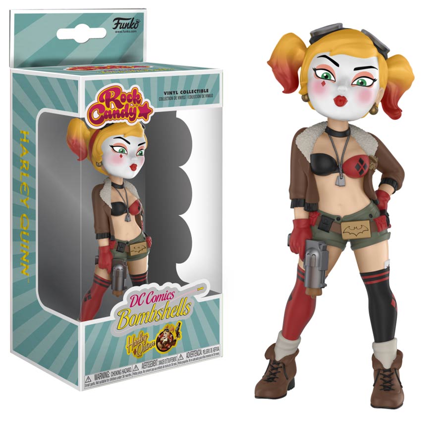 Rock Candy DC Bombshells Harley Quinn Vinyl Figure