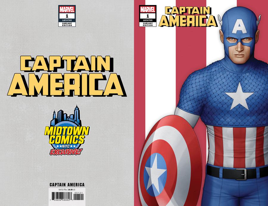 Captain America Vol 9 #1  Midtown Exclusive John Tyler Christopher Cover A Modern Captain America Variant