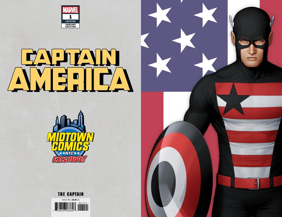 Captain America Vol 9 #1  Midtown Exclusive John Tyler Christopher Cover D The Captain Virgin Variant