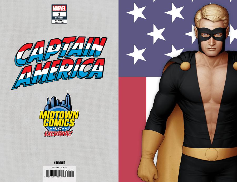 Captain America Vol 9 #1  Midtown Exclusive John Tyler Christopher Cover E Nomad Virgin Variant