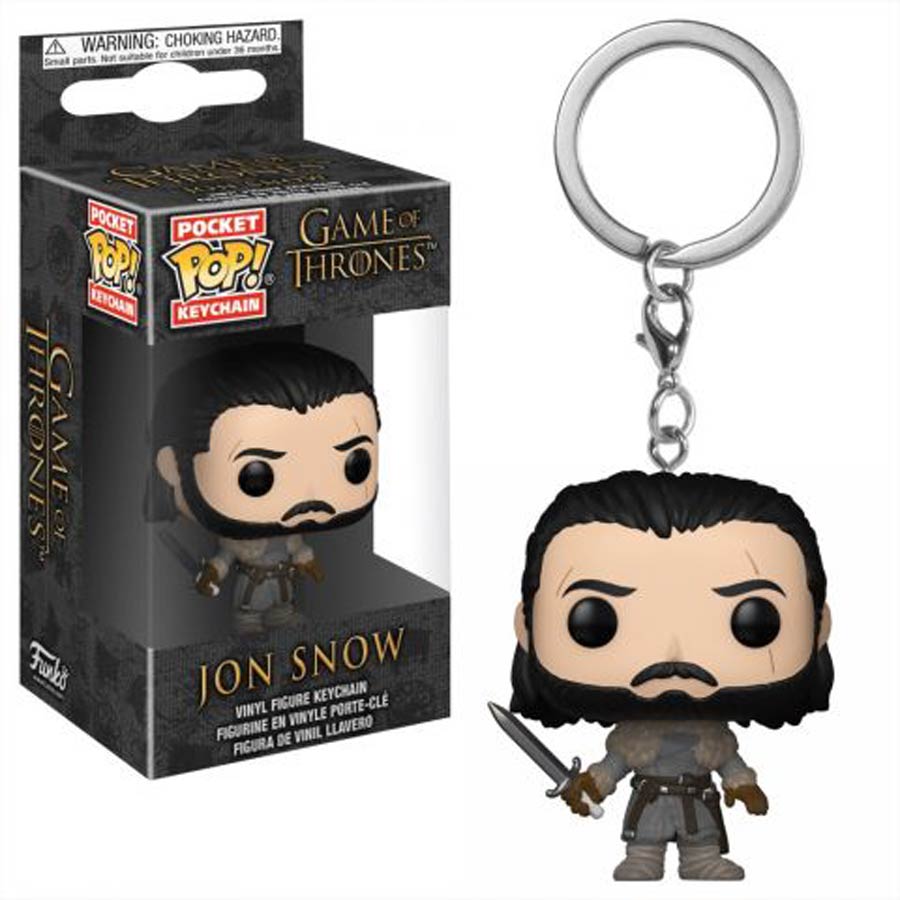 POP Game Of Thrones Jon Snow Beyond The Wall Vinyl Pocket Keychain