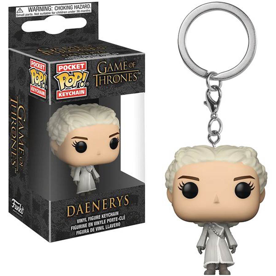 POP Game Of Thrones Daenerys White Coat Vinyl Pocket Keychain