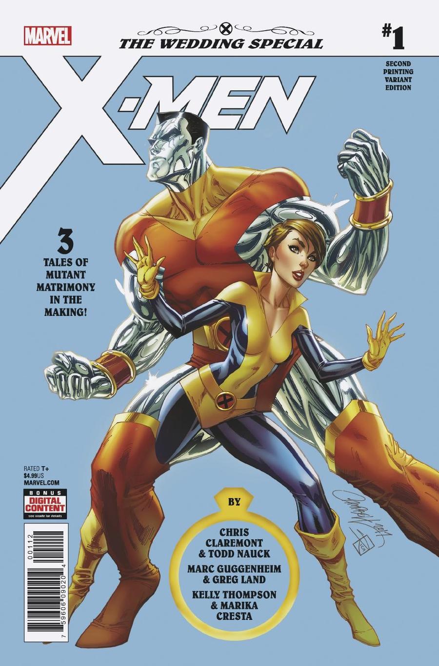 X-Men Wedding Special #1 Cover C 2nd Ptg Variant J Scott Campbell Cover (Til Death Do Us Part Part 3)