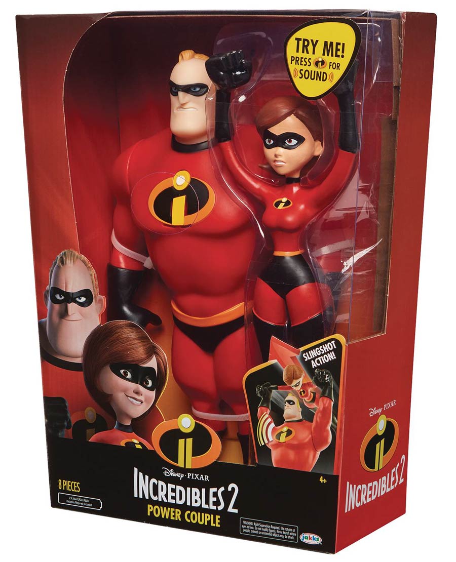 Incredibles 2 Mr Incredible & Elastigirl 12-Inch Action Figure Set Case