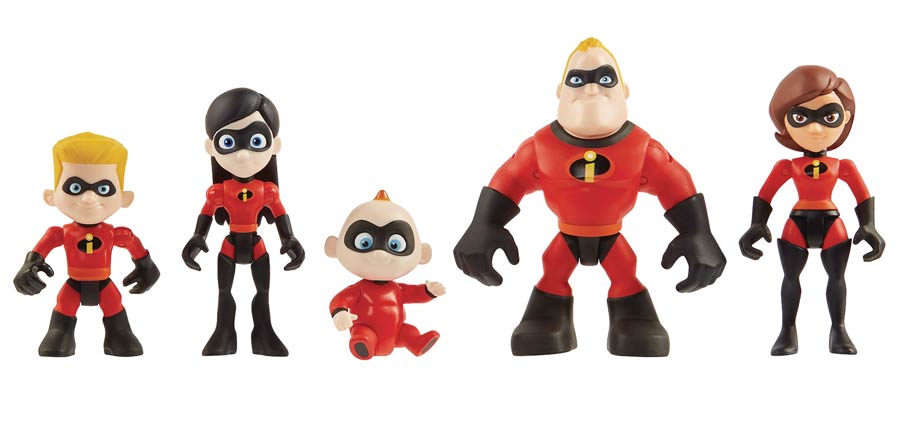 Incredibles 2 Precool 3-Inch Figure Family Pack Case