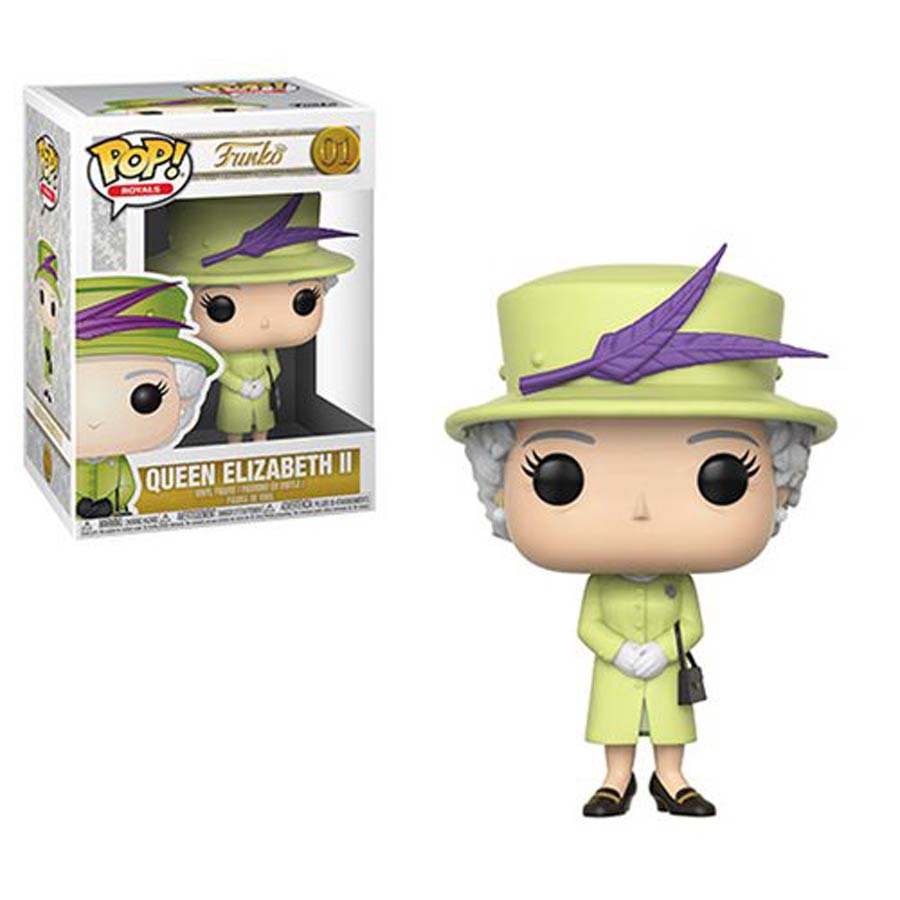 POP Royals 01 Queen Elizabeth II Green Dress Vinyl Figure